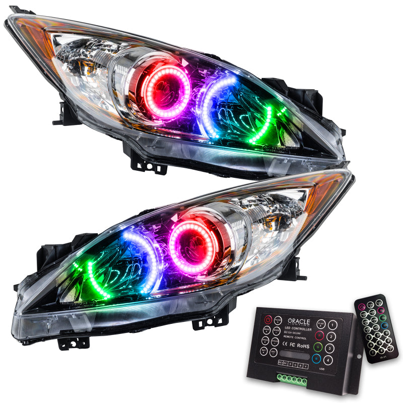 Oracle 10-13 Mazda 3 SMD HL - Halogen - ColorSHIFT w/ 2.0 Controller Headlights ORACLE Lighting