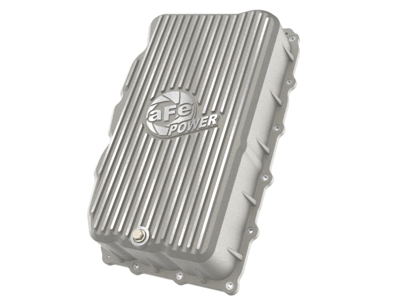 aFe 20-26 GM Trucks L6 3.0L Transmission Pan - Raw / Machined Fins Diff Covers aFe