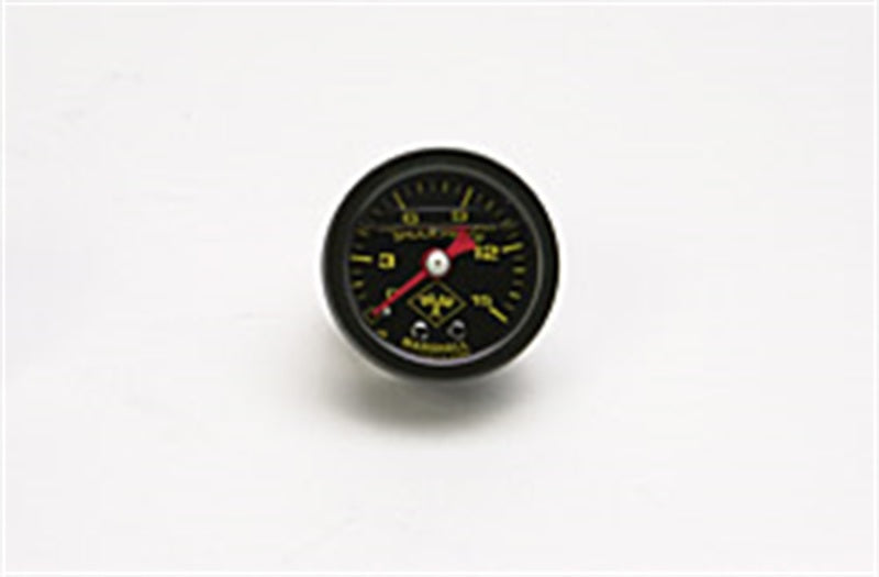 Russell Performance 15 psi fuel pressure gauge black face and case (Liquid-filled) Gauges Russell