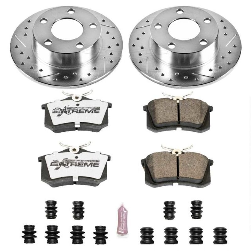 Power Stop 98-01 Audi A6 Quattro Rear Z26 Street Warrior Brake Kit Brake Kits - Performance D&S PowerStop