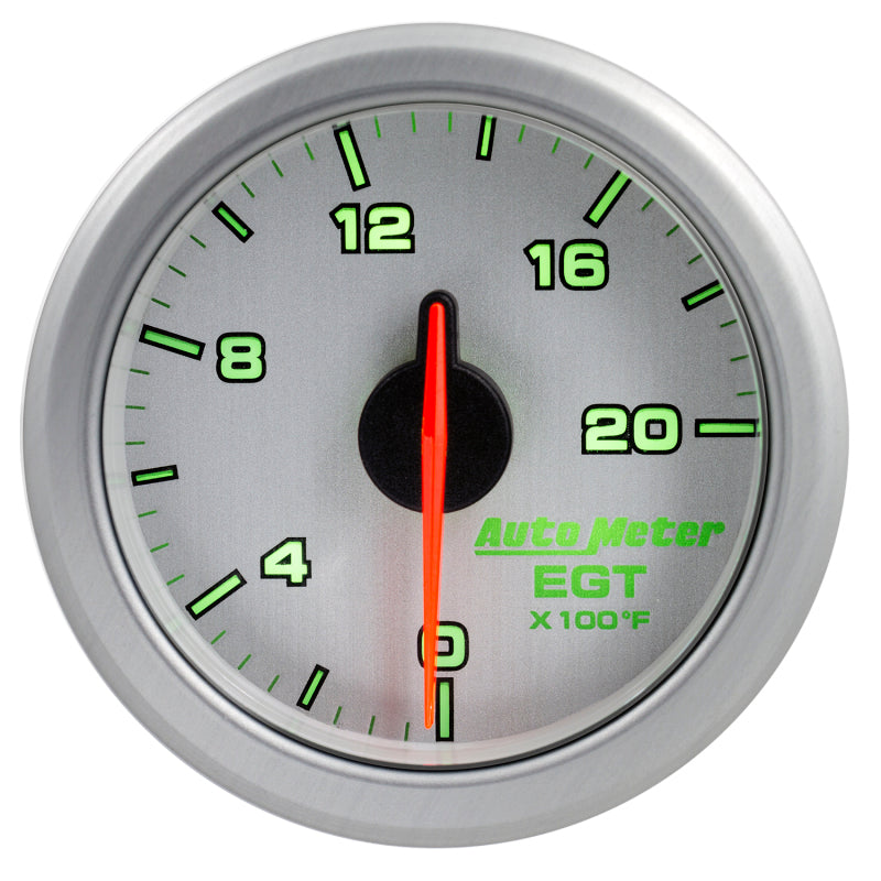 Autometer Airdrive 2-1/16in EGT Gauge 0-2000 Degrees F - Silver Gauges AutoMeter