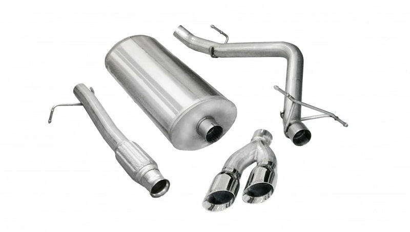 Corsa 2009-2013 Chevrolet Silverado Reg. Cab/Long Bed 1500 4.8L V8 Polished Sport Cat-Back Exhaust Catback CORSA Performance