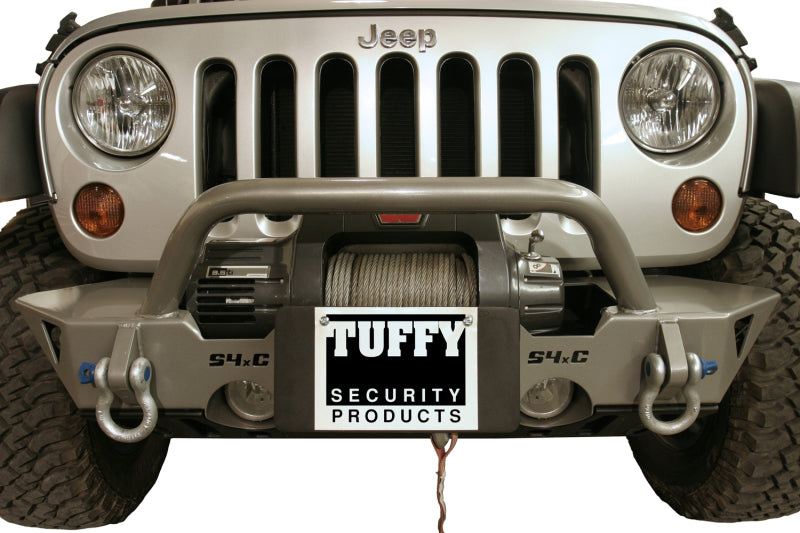 Tuffy Flip-up License Plate Holder For Winch Roller Fairlead 01Black Cargo Organization Tuffy Products