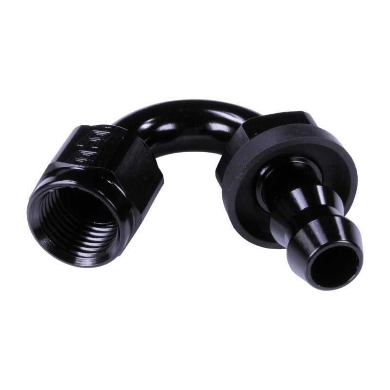 Russell 6AN Twist-Lok 150 Degree Hose End - Black Fittings Russell