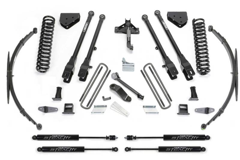 Fabtech 08-16 Ford F250/350 4WD 8in 4Link Sys w/Coils & Rr Lf Sprngs & Stealth Lift Kits Fabtech