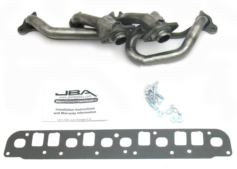 JBA 00-06 Jeep 4.0L 1-1/2in Primary Raw 409SS Cat4Ward Header Headers & Manifolds JBA