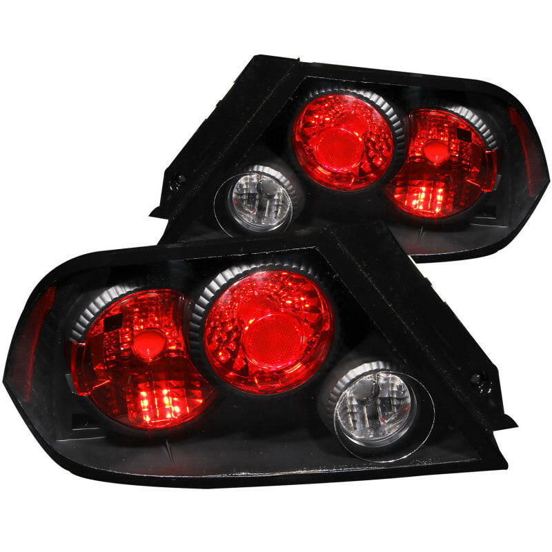 ANZO 2002-2003 Mitsubishi Lancer Taillights Black Tail Lights ANZO