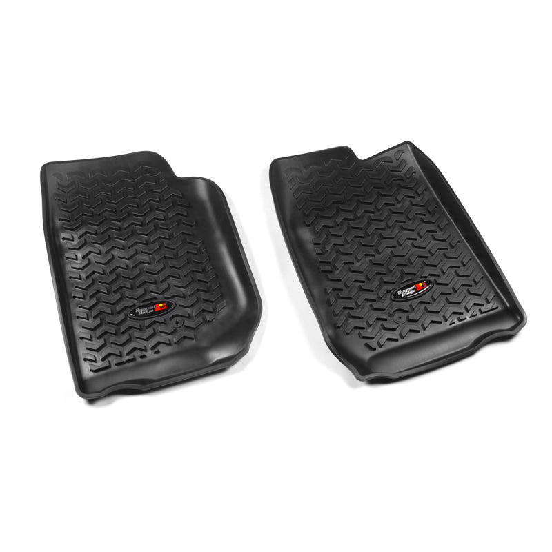 Rugged Ridge Floor Liner Front Black 2007-2018 Jeep Wrangler Unlimited JK 4 Dr Floor Mats - Rubber Rugged Ridge