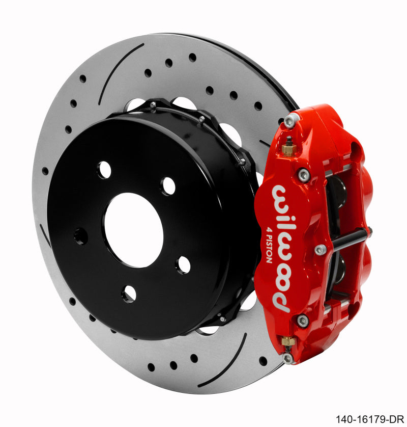 Wilwood Narrow Superlite 4R Rear Brake Kit 14.00in Red 2020-Up Jeep JT w/ Lines Big Brake Kits Wilwood