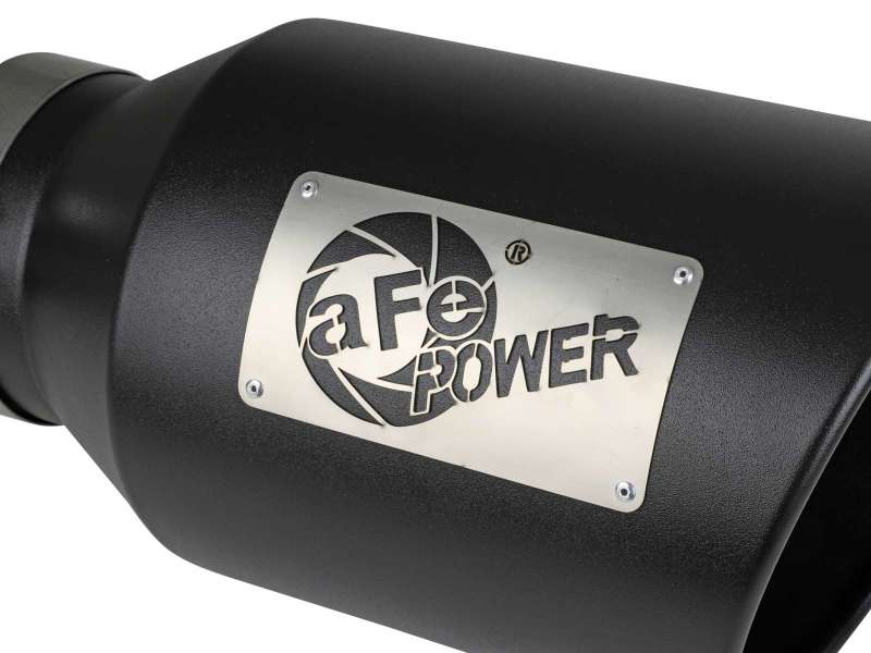 aFe Power Universal 5in Inlet 8in Outlet MACH Force-XP Clamp-On Exhaust Tip - Black Tips aFe
