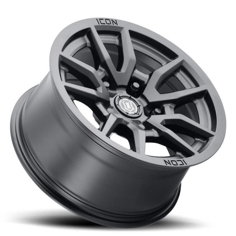 ICON Vector 5 17x8.5 5x150 25mm Offset 5.75in BS 110.1mm Bore Satin Black Wheel Wheels - Cast ICON