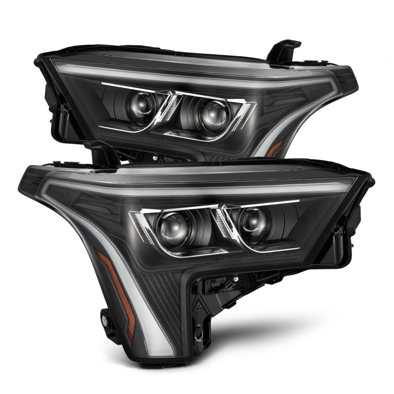 AlphaRex 22-23 Toyota Tundra LUXX-Series Headlights Black w/White DRL - Req 810029 OR 810030 Headlights AlphaRex