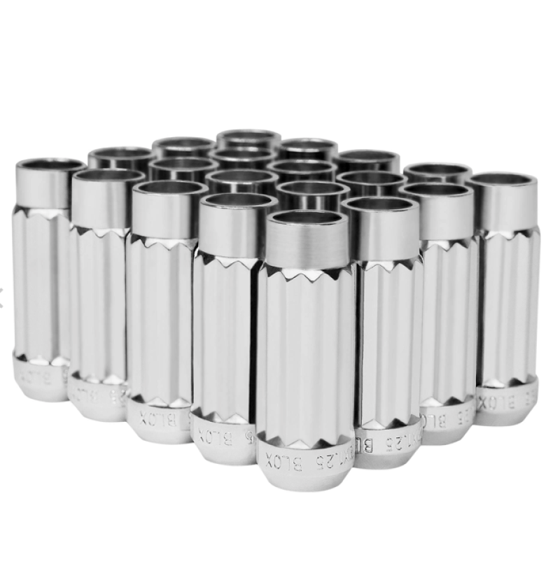 BLOX Racing 12-Sided P17 Tuner Lug Nuts 12x1.25 - NEO Chrome Steel - Set of 20 Lug Nuts BLOX Racing