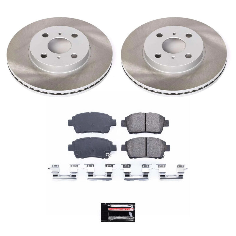 Power Stop 04-06 Scion xB Front Semi-Coated Rotor Kit Brake Kits - Performance Blank PowerStop