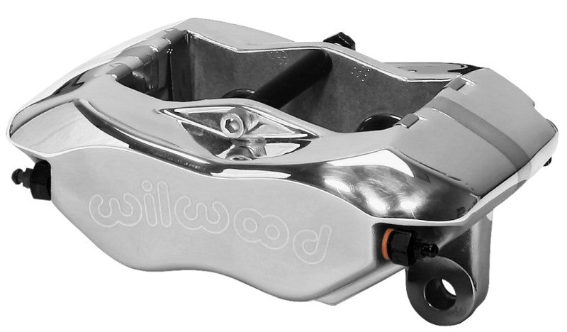 Wilwood Caliper-Forged Narrow Dynalite 3.50in Mount Polished 1.12in Pistons .38in Disc Brake Calipers - Perf Wilwood