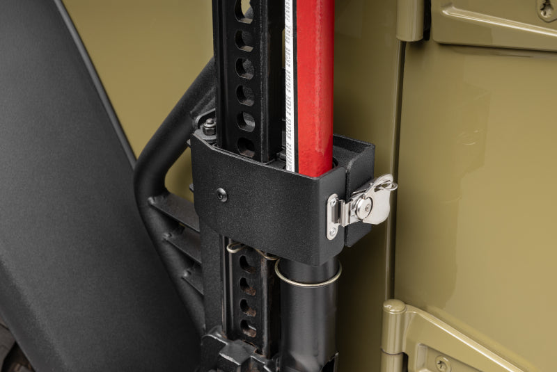 Go Rhino 07-18 Jeep Wrangler JK/JKU Front Fender Jack Mount for Hi-Lift Jack - Tex. Blk Jacks Go Rhino