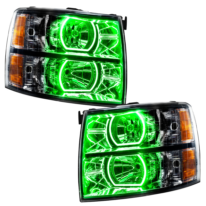 Oracle 07-13 Chevrolet Silverado SMD HL - Black - Square - ColorSHIFT w/ BC1 Controller Headlights ORACLE Lighting