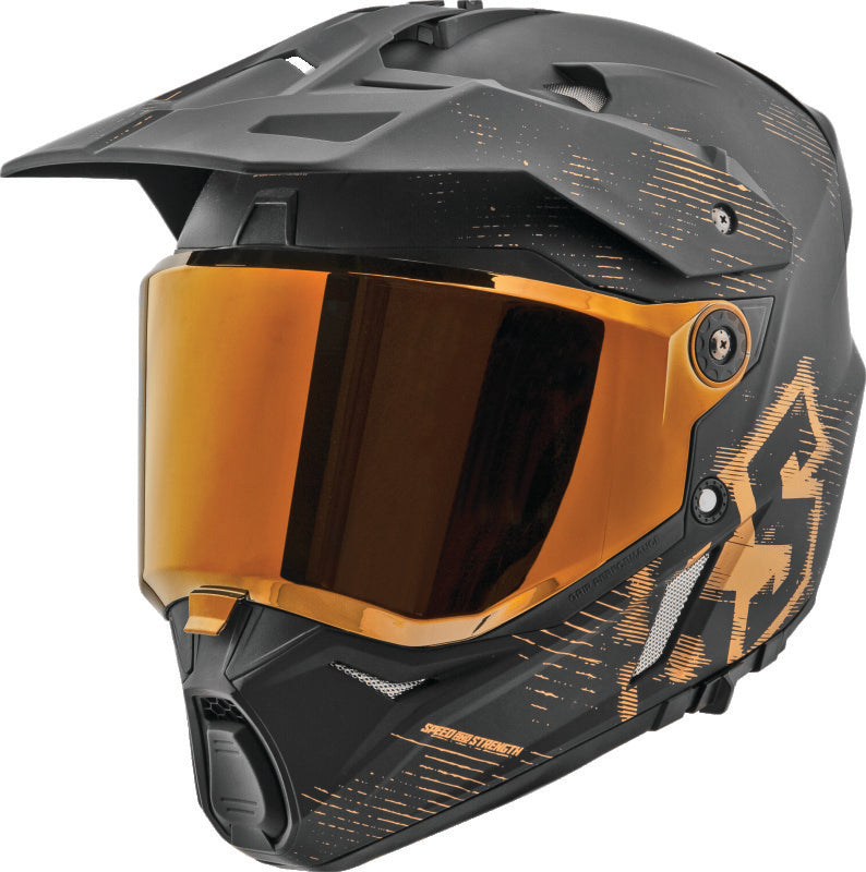 Speed and Strength SS2600 Fame and Fortune Helmet Black/Gold - 2XL Helmets and Accessories Speed and Strength