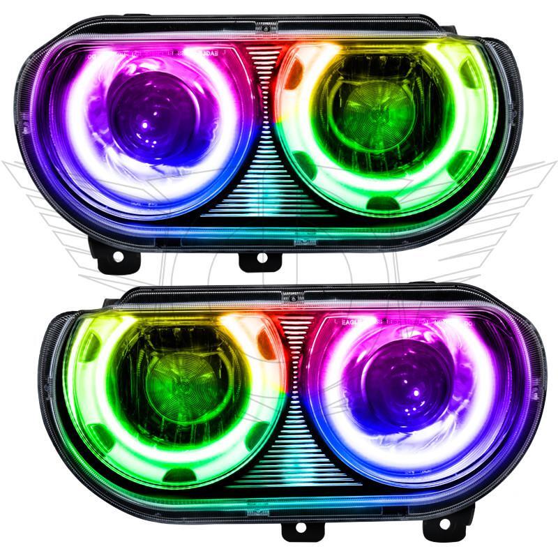 Oracle 08-14 Dodge Challenger SMD HL (HID Style) - ColorSHIFT Dynamic Headlights ORACLE Lighting