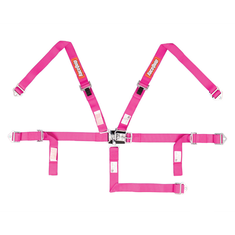 RaceQuip Pink JR. L & L 5pt Harness Seat Belts & Harnesses Racequip