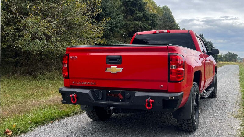 Fishbone Offroad 14-18 Chevy Silverado 1500 Rockfish Rear Bumper Bumpers - Steel Fishbone Offroad