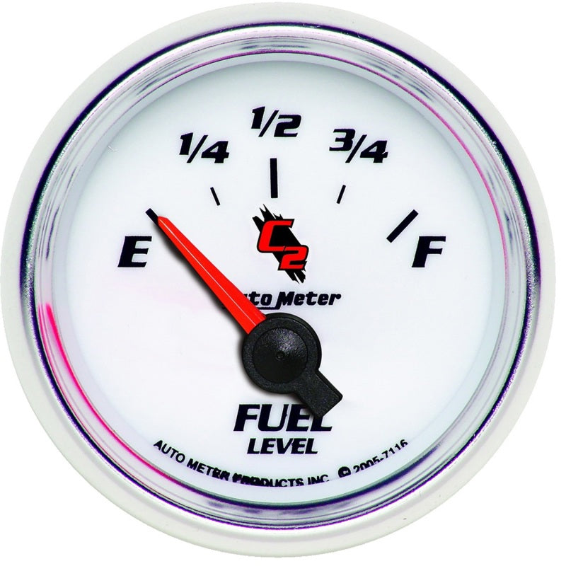 Autometer C2 52mm 240-33 Ohm Short Sweep Electronic Fuel Level Gauge Gauges AutoMeter