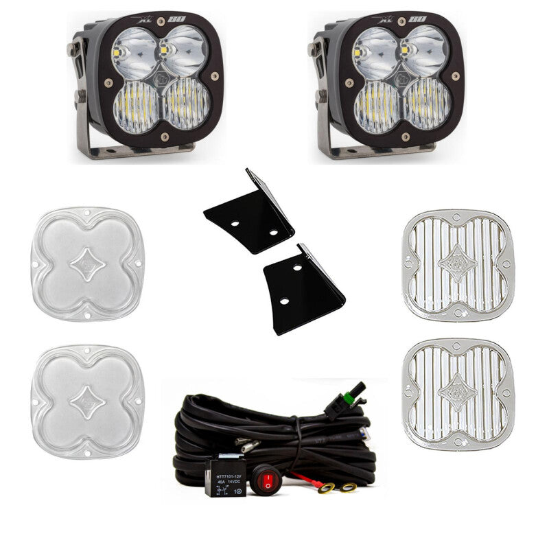 Baja Designs 07-18 Jeep Wrangler JK XL80 Drive/Combo A-Pillar Kit - White Light Bars & Cubes Baja Designs