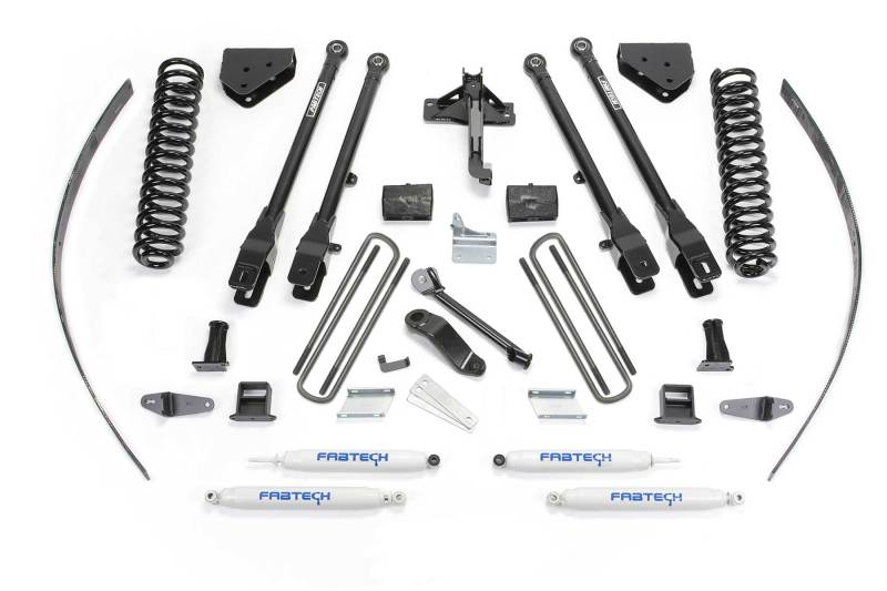 Fabtech 08-16 Ford F250 4WD w/o Factory Overload 8in 4Link Sys w/Coils & Perf Shks Lift Kits Fabtech