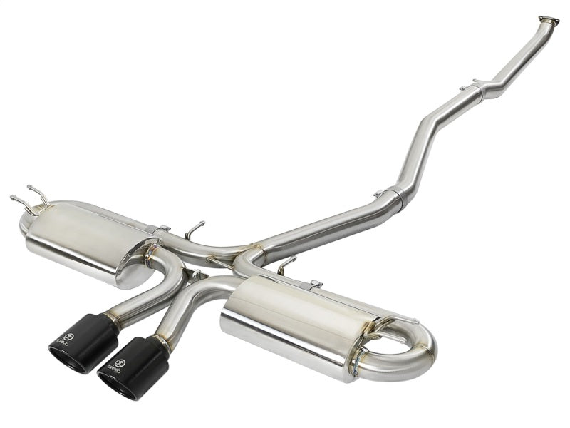 aFe Takeda 3in 304 SS Cat-Back Exhaust w/ Dual Center Black Tips 17+ Honda Civic Si (2dr) I4 1.5L Catback aFe