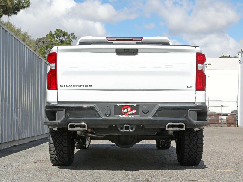 aFe Gemini XV 4in to Dual 3in 304 SS Cat-Back Exhaust w/ Cutout 19-21 GM Silverado/Sierra V8-6.2L Catback aFe