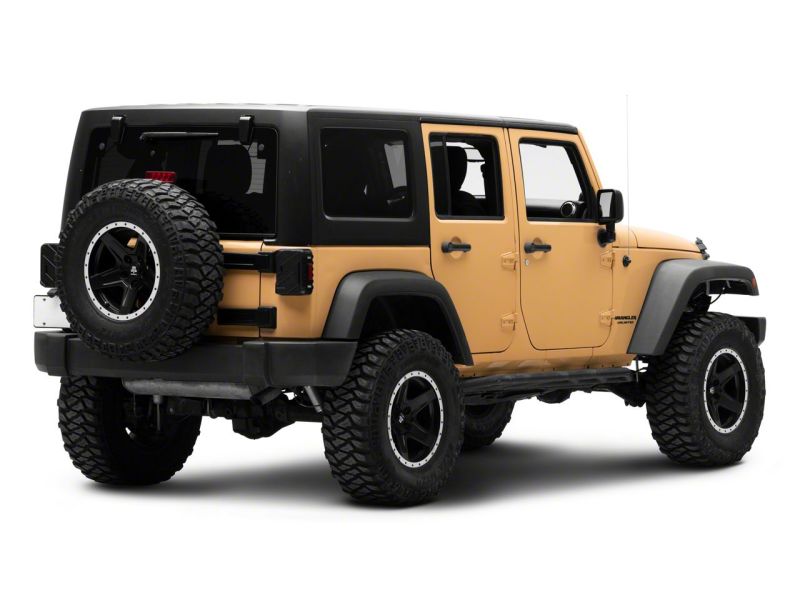 Raxiom 07-18 Jeep Wrangler JK Axial Series Trident LED Tail Lights- Blk Housing (Smoked Lens) Tail Lights Raxiom