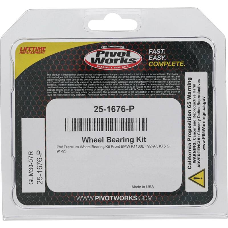 Pivot Works BMW Wheel Bearing Kit Premium Bearings Control Arms Pivot Works