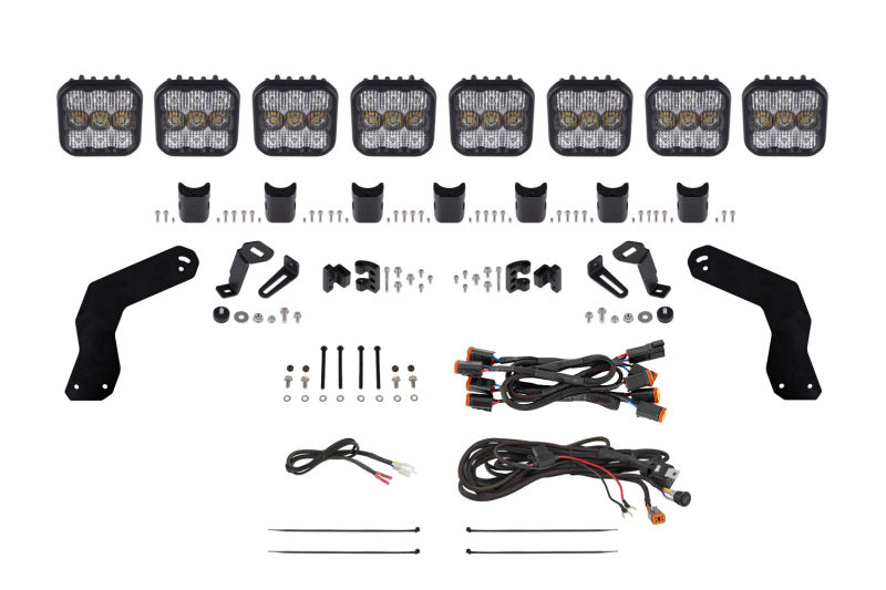 Diode Dynamics 17-24 Can-Am Maverick X3 SS5 Sport CrossLink Roof Lightbar Kit - White Combo Light Bars & Cubes Diode Dynamics