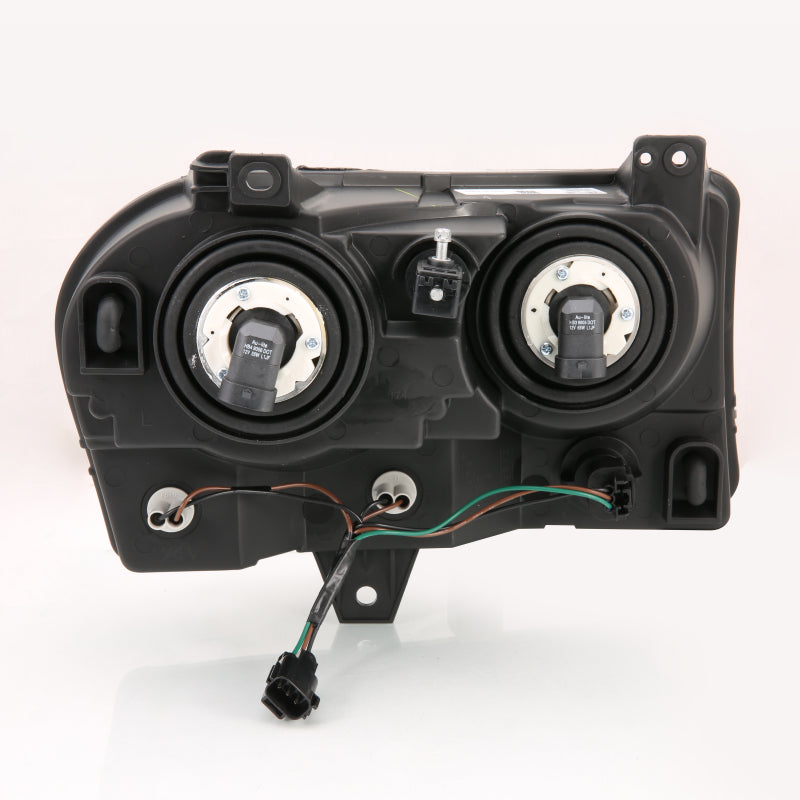 ANZO 2005-2010 Chrysler 300 Crystal Headlight Chrome Amber Headlights ANZO