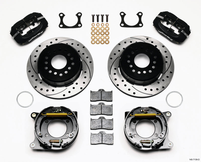 Wilwood Forged Dynalite P/S Park Brake Kit Drilled Big Ford 2.36in Offset Big Brake Kits Wilwood