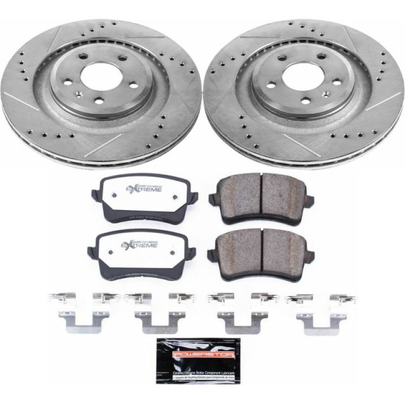 Power Stop 10-11 Audi S4 Rear Z26 Street Warrior Brake Kit Brake Kits - Performance D&S PowerStop