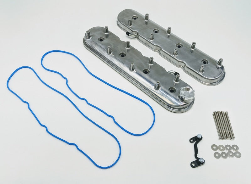 Granatelli 96-22 GM LS Standard Height Valve Cover w/Angled Coil Mount - Polished (Pair) Valve Covers Granatelli Motor Sports