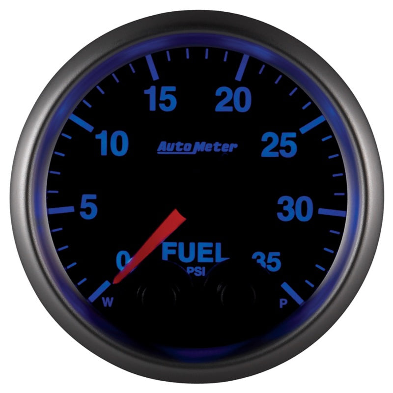 Autometer Elite 2-1/16in 0-35 PSI Fuel Pressure Stepper Motor w/ Peak & Warn Gauges AutoMeter