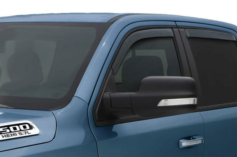 AVS 2019 Ram Quad Cab Ventvisor In-Channel Front & Rear Window Deflectors 4pc - Smoke Wind Deflectors AVS