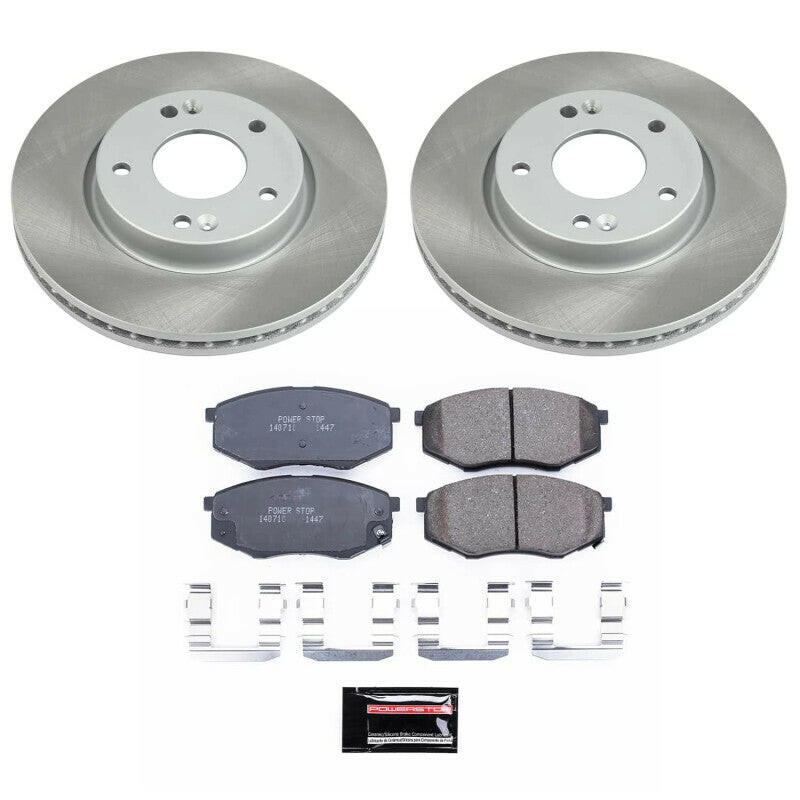 Power Stop 2011 Kia Sportage Front Semi-Coated Rotor Kit Brake Kits - Performance Blank PowerStop