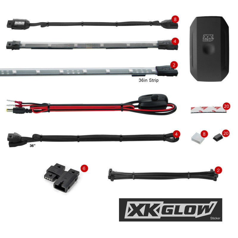 XK Glow LED Snowmobile Accent Light Kits XKchrome Smartphone App (Standard) Light Accessories and Wiring XKGLOW
