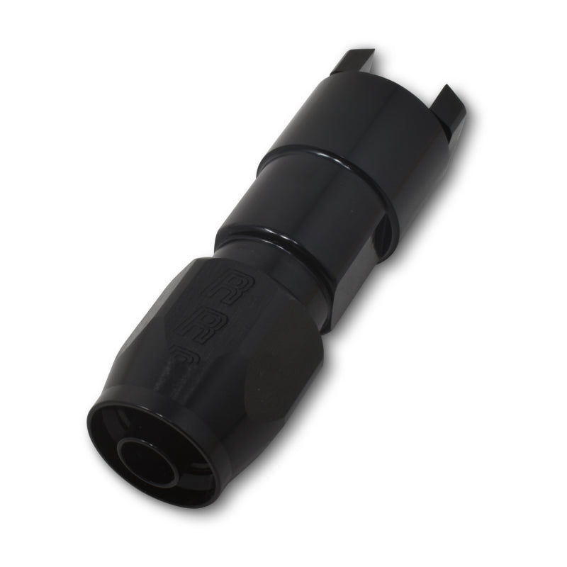 Russell Performance 5/16in SAE Quick Disc Female to -6 Hose Black Straight Degree Hose End Fittings Russell