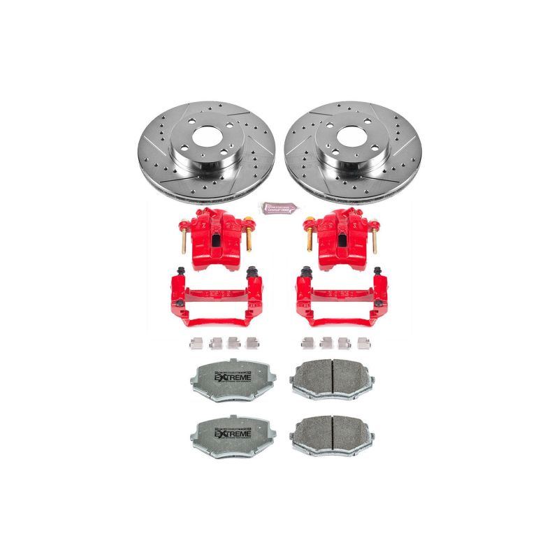 Power Stop 94-97 Mazda Miata Front Z26 Street Warrior Brake Kit w/Calipers Brake Kits - Performance D&S PowerStop