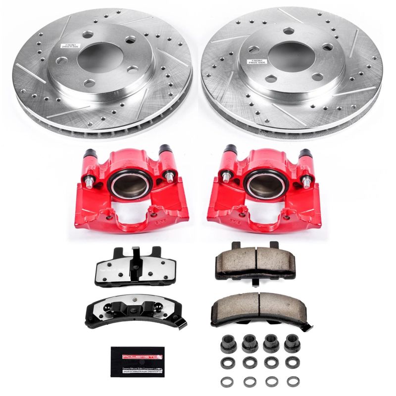Power Stop 90-93 Cadillac DeVille Front Z36 Truck & Tow Brake Kit w/Calipers Brake Kits - Performance D&S PowerStop