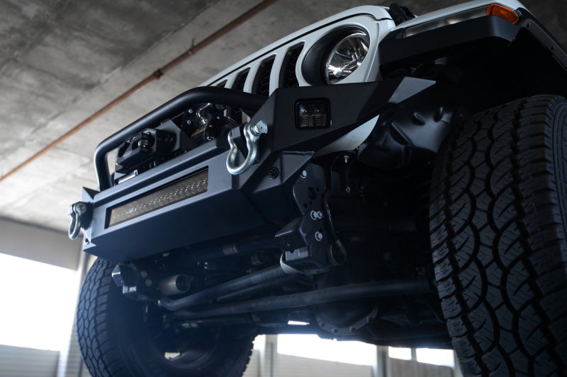 DV8 Offroad 18-23 Jeep Wrangler JL / 20-23 Jeep Gladiator JT FS-7 Mid-Width Winch Front Bumper Bumpers - Steel DV8 Offroad