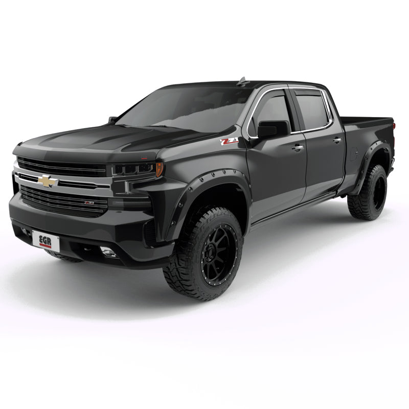 EGR 19-22 Chevrolet Silverado 1500 Traditional Bolt-On Look Fender Flares Black Set Of 4 Fender Flares EGR