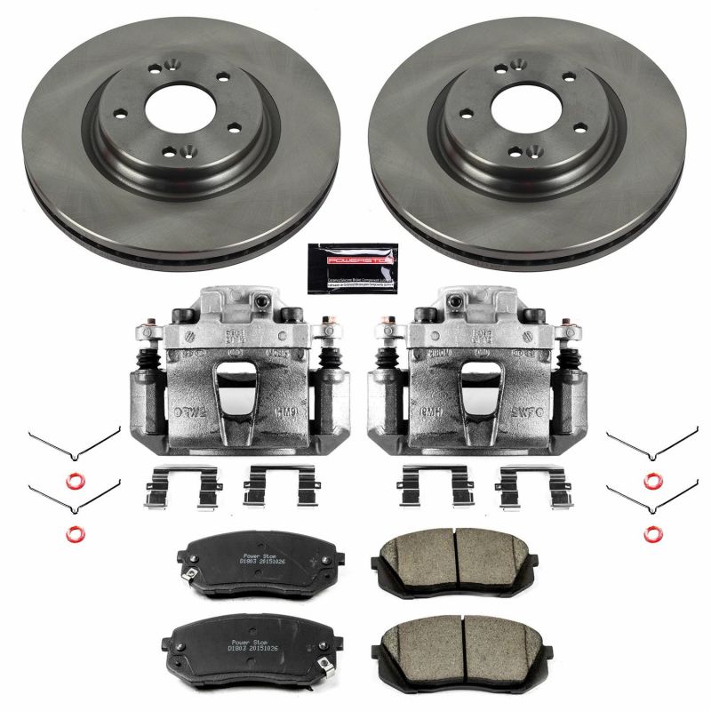 Power Stop 15-16 Hyundai Sonata Front Autospecialty Brake Kit w/Calipers Brake Kits - OE PowerStop