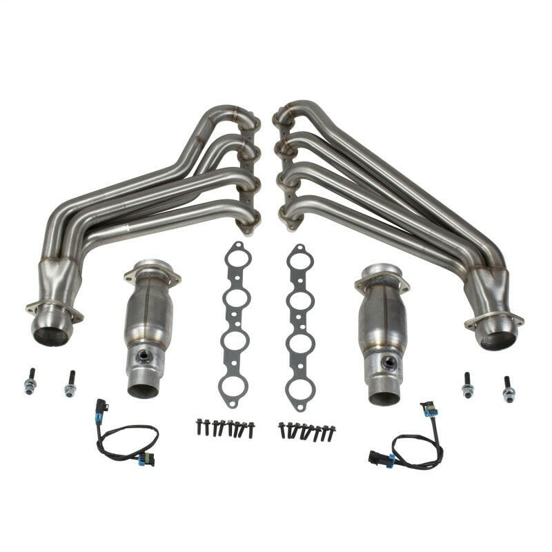 BBK 10-15 Camaro LS3 L99 Long Tube Exhaust Headers With Converters - 1-3/4 304 Stainless Headers & Manifolds BBK