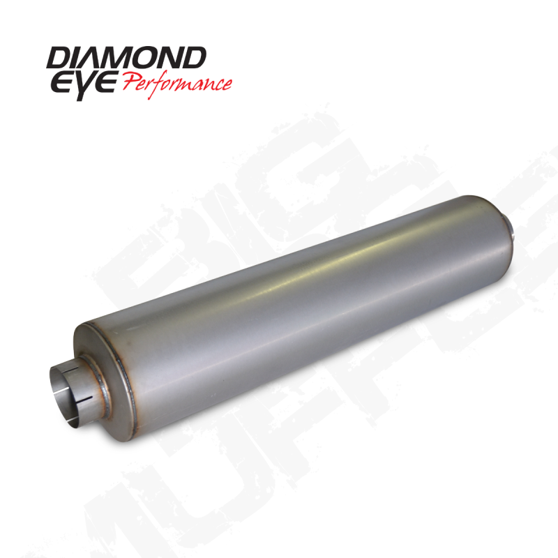 Diamond Eye MFLR BIG DOG QUIET TONE 5inID SGL IN/SGL OUT 10inDIA X 45in BODY 51in LENGTH BAFFLED AL Muffler Diamond Eye Performance