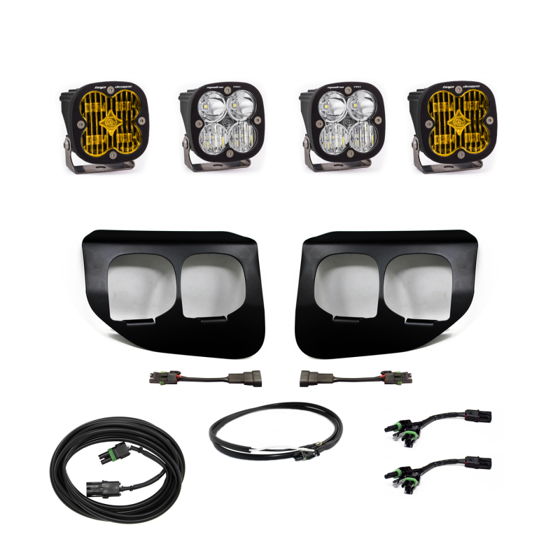 Baja Designs Ford Super Duty (20-On) Fog Lights FPK Amber SAE/Sport DC Baja Designs w/Upfitter Fog Lights Baja Designs